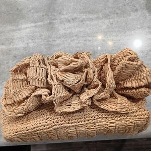 Jason Wu Straw Frame Tan Raffia Clutch Purse New Natural $195